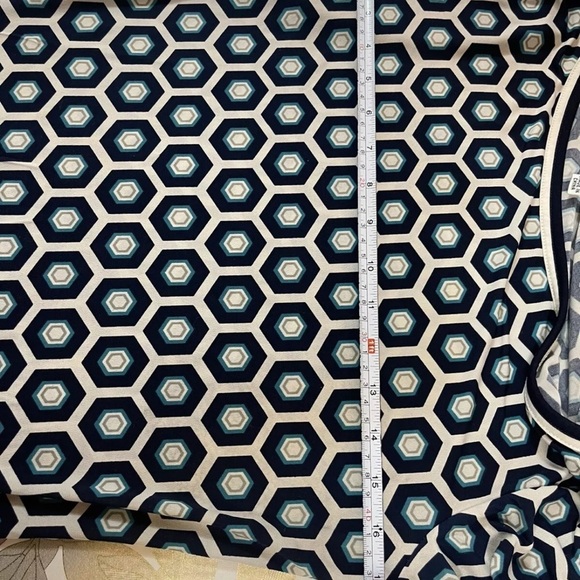 Max studio Chic Blue and White Geometric Dress size XS - Picture 4 of 7